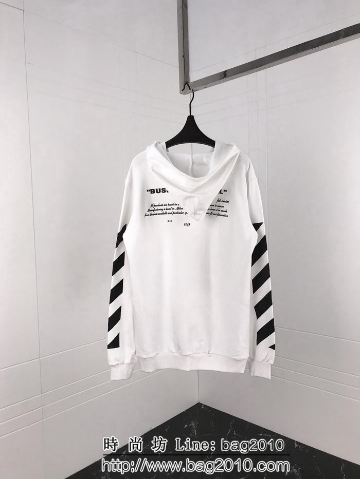 OFF-white18ss秋冬新款 貝爾尼尼人像印花 純棉衛衣 情侶款 ydi1262